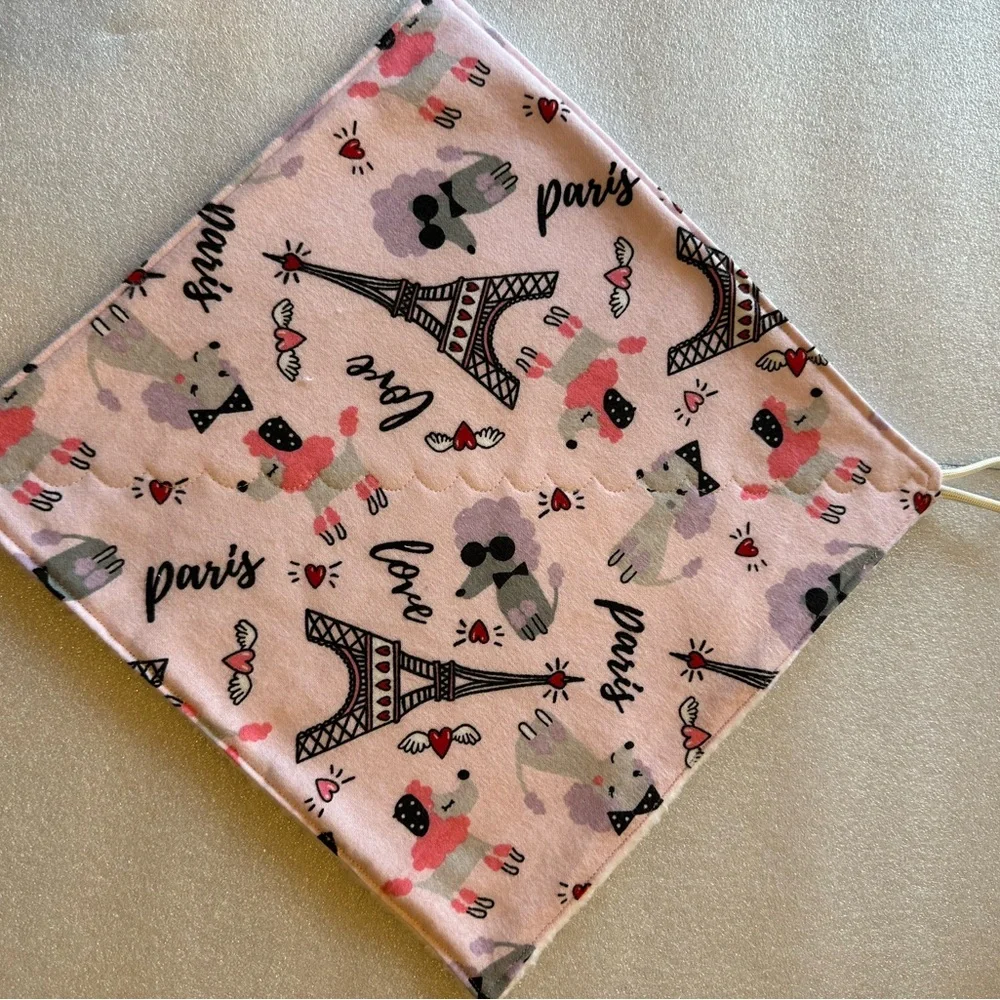 NEW! Handmade Pink Paris-Themed Softy Cloth